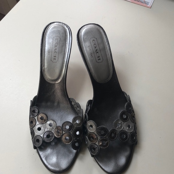 coach Shoes - Coach kitten stiletto sandal some damage to heel